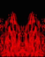 1993 Ford Bronco - A fiery scene with bright red flames licking upwards against a dark backdrop.