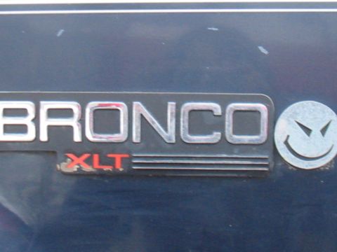 1992 Ford Bronco - Bronco XLT logo w/ mean face