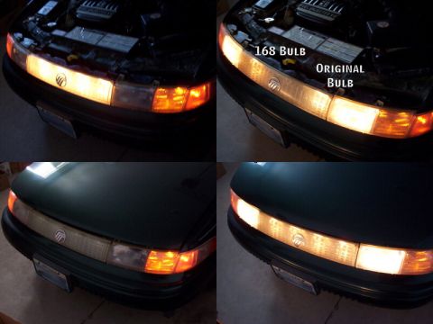 1995 Mercury Sable - My lightbar mod. I thought it was stupid that it came on with the parking lights so I moved it to the headlight circuit. The upper left pic…