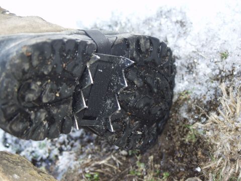 1979 Ford Bronco - Boot sole equipped with ice cleats for improved grip on slippery surfaces.