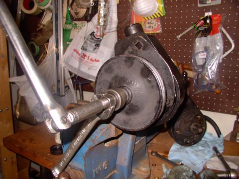1986 Ford Bronco - The pulley puller also installs the pulley onto the new pump shaft very well, by tightening it up until it contacts the shaft snout (stop a…