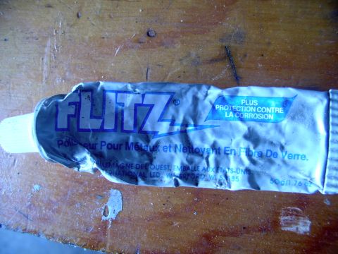 1986 Ford Bronco - Flitz metal polish works wonders on bringing back metal's shine.