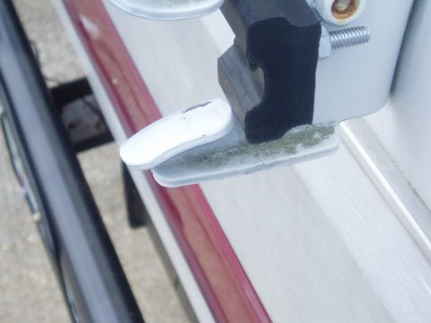 1990 Ford Bronco - Used hard rubber front spring spacers from AutoZone, took dremmel, trimmed off the back to fit, took a countger sink bit, counter sunk bolt…