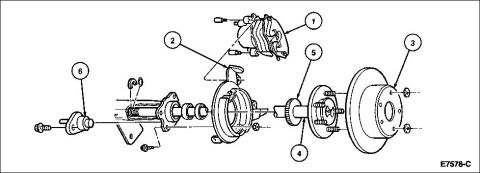1994 Ford Crown Victoria - Exploded Rear Disc