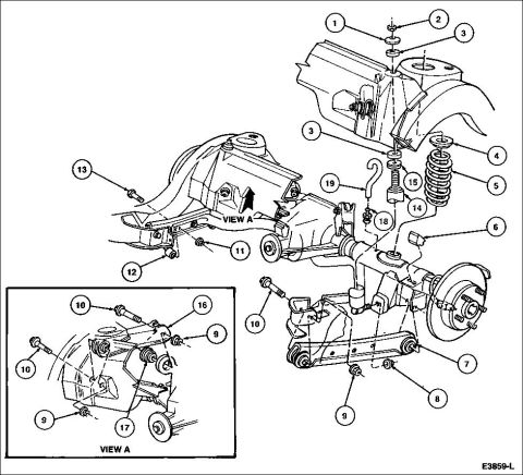 1994 Ford Crown Victoria - Exploded 8.8" Suspension