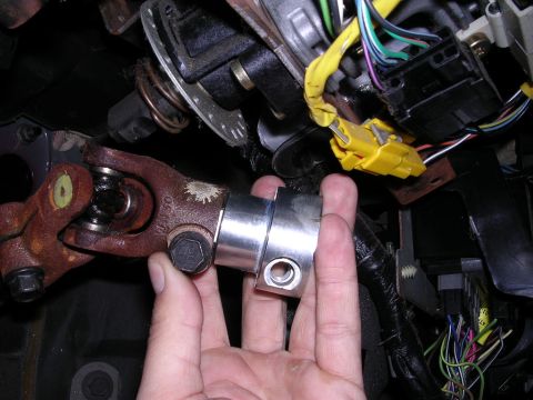1995 Ford Bronco - Here is the steering shaft extension...this would have been a fun piece to machine myself had I thought about it