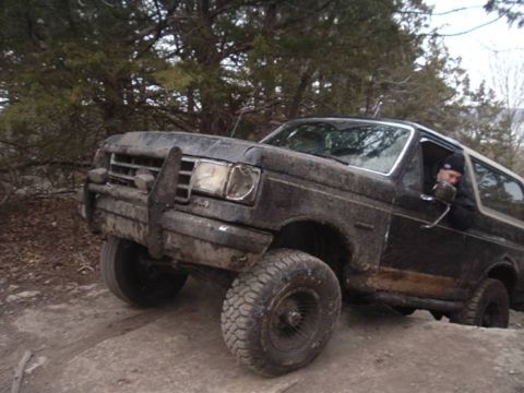 1989 Ford Bronco - up the steps