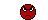 1990 Ford Bronco - A red cartoon character with a round head and angry eyes is depicted against a plain white background.