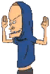1994 Ford Bronco - A cartoon character with a menacing expression and raised hands is depicted against a solid red backdrop.