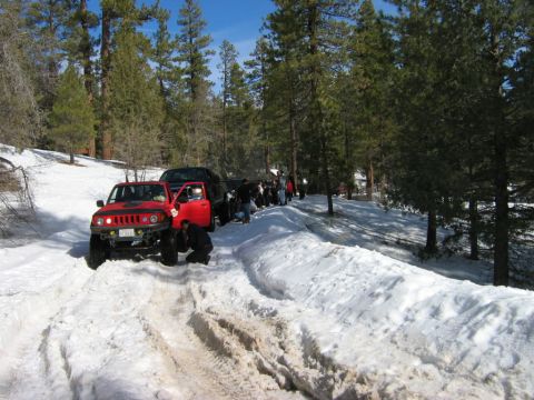 1985 Ford Bronco - finally started the trail. snow wasnt too bad and pretty easy to get through