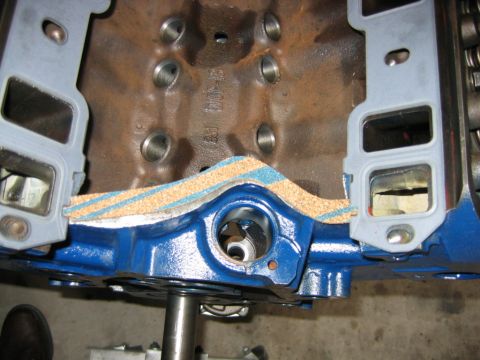1992 Ford Bronco - The Felpro kit instructs you to run a 1/16th inch bead along this cork gasket and to put a drop a each corner where it meets with the intak…