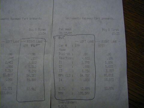 1993 Ford Probe - 12-second slips.