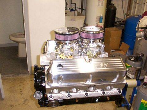1978 Ford Mustang II - Engine with "68" emblem on valve cover, likely from a 1968 vehicle, not a 1978 Ford Mustang II.