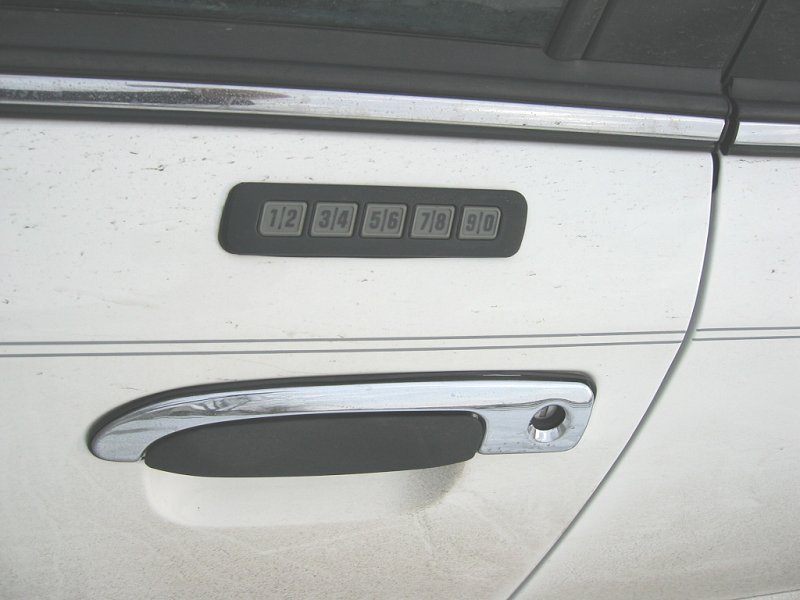 1997 Ford Crown Victoria door keypad and chrome handle