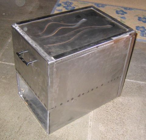 1978 Ford Bronco - This custom-built metal mailbox features riveted construction and handles on the side.