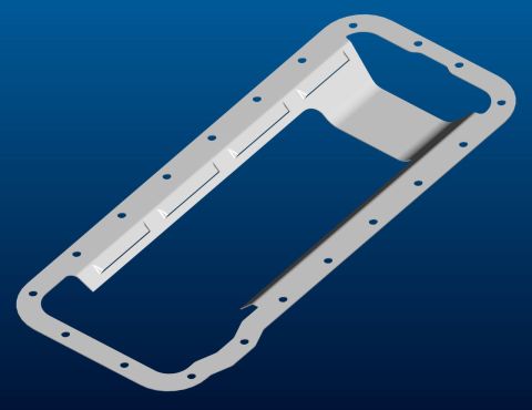 1969 Ford Fairlane - This is a 3D rendering of an oil pan gasket, not a 1969 Ford Fairlane.