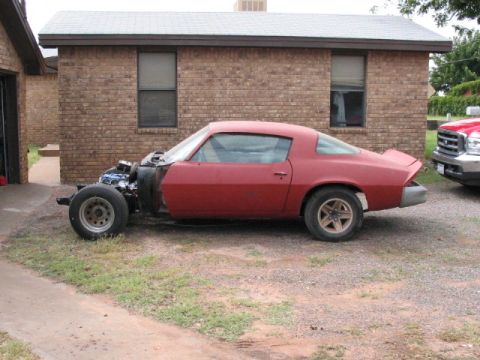 1979 Chevrolet Camaro - This 1979 Chevrolet Camaro is undergoing some work, with its front end removed.