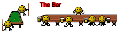 1979 Ford F-150 - A humorous scene depicts smiley faces enjoying drinks at a bar and playing pool.