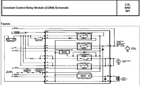 1993 Ford Taurus - This is a wiring diagram, not a photo of a 1993 Ford Taurus.