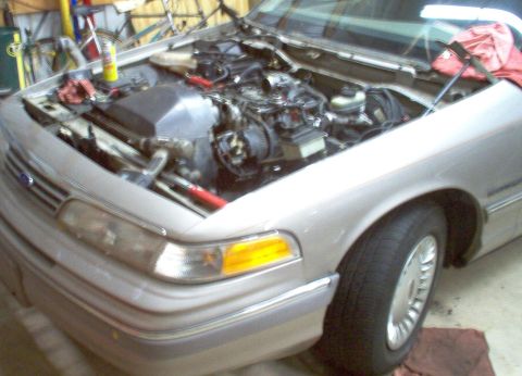1994 Ford Crown Victoria - I got this much done in a couple of hours. It's blurry because there wasn't enough light, but it was too far away for the flash to work rig…