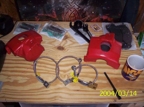 1986 Ford Bronco - When doing the Booster, I noticed the brake line on my right front wheel was ripped. It wasn't leaking, but I decided since I did the MC, I…