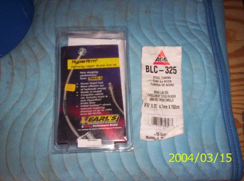 1986 Ford Bronco - This is the stainless steel flex lines I used, and the hard line. I believe it was 25 ft, and this stuff is bendable. MUCH Easier than tryi…