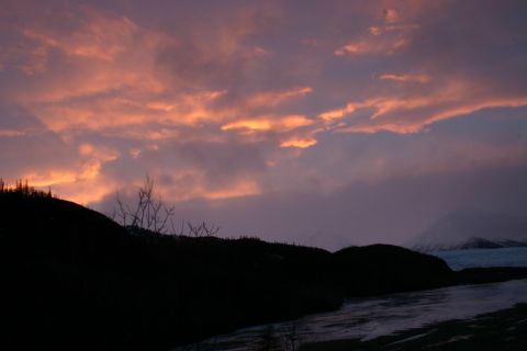 2003 Jeep TJ - Mountain landscape with a colorful sky during sunset.