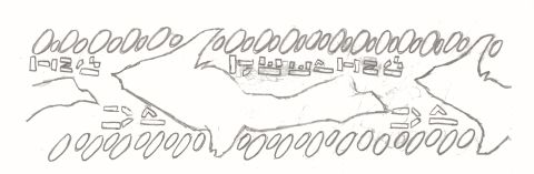 1995 Ford Bronco - This is a drawing with abstract shapes and symbols, not a vehicle.