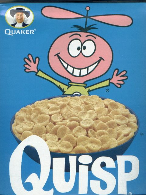 1994 Ford Bronco - Box art for Quisp cereal, the Quisp character and a bowl of cereal.