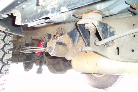 1995 Ford Bronco - rear shock and the begining of some rust