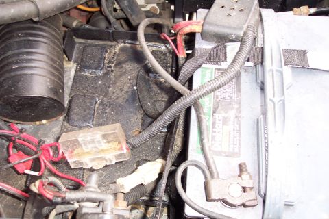 1995 Ford Bronco - My brother and I fabed this when i went to visit him at his college. It took up most of the day and came out really nice. It holds both bat…