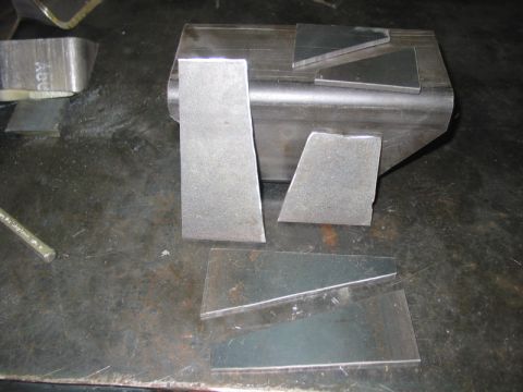 1981 Ford Bronco - The parts I cut out to build a heavy duty spring hanger.