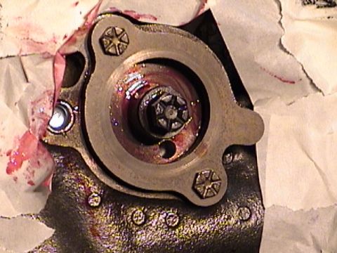 1990 Ford Bronco - Cam thrust plate stock, needs to be modified to clear torrington bearing on timing gear.