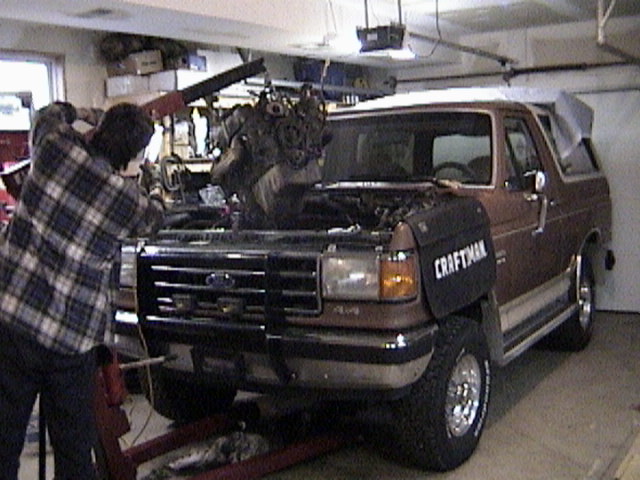 engine coming out