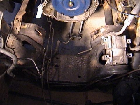 1990 Ford Bronco - Empty hole where engine use to be.