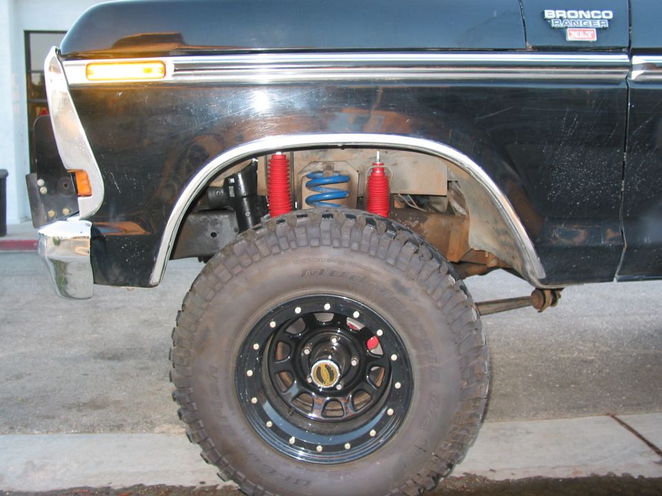 Streetlocks w/ Bidgstone MTs. Rancho 9000's & leveling kit.