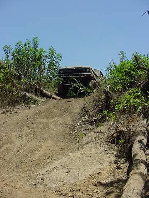 1978 Ford Bronco - This 1978 Ford Bronco is navigating a challenging off-road trail.