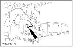 1999 Ford Contour - Blend door motor location.