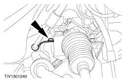 1999 Ford Contour - High-pressure tube brakcet location.