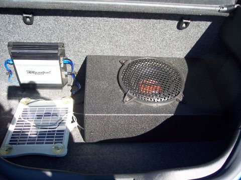 2004 Volkswagen Beetle - Subwoofer and amp.