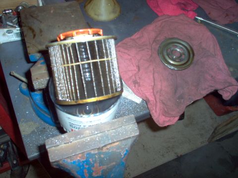 1994 Ford Crown Victoria - I expected to find a lot of solids fouling the filter, but it was nearly empty.