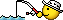 1987 Ford Bronco - A smiley face dressed as a cowboy is depicted with a fishing rod.
