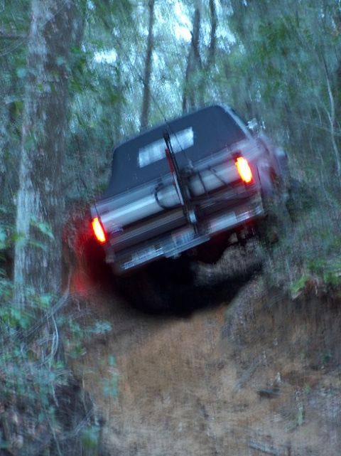 1992 Ford Bronco - umm, it WAS an ATV trail. now its a fullsize trail! (same spot as previous picture, diffferent camera)