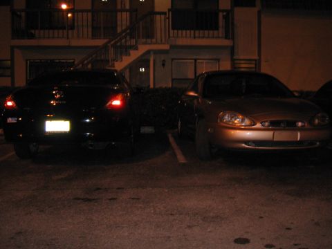2004 Toyota Solara - my 2 beauties at night.
