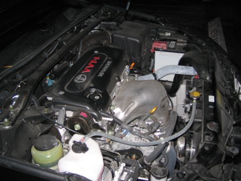 2004 Toyota Solara - Engine bay of a 2004 Toyota Solara, showing the VVT-i 16 Valve engine.