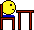1979 Ford F-150 - A simple pixel art representation of a smiley face sitting on a chair.