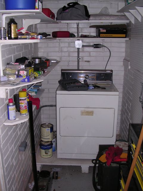 1995 Ford Bronco - Quickly outgrowing my utility room. If youre good youll see the conduit run through the left wall for the welder.