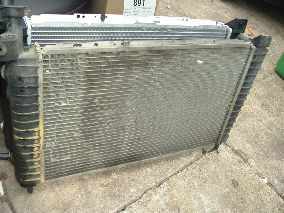 Radiator with part number 891 visible