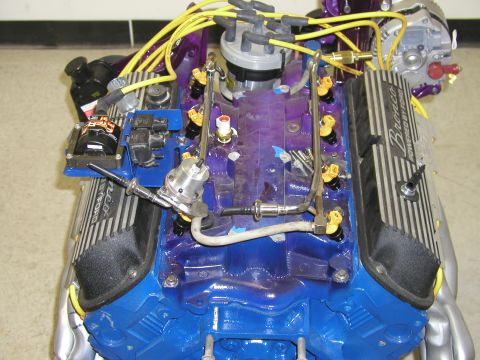 1988 Ford Bronco - Ford Bronco engine detail, showing fuel injection system and valve cover markings.