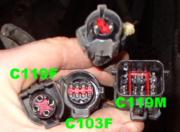 1994 Engine bay harness (14290) connectors